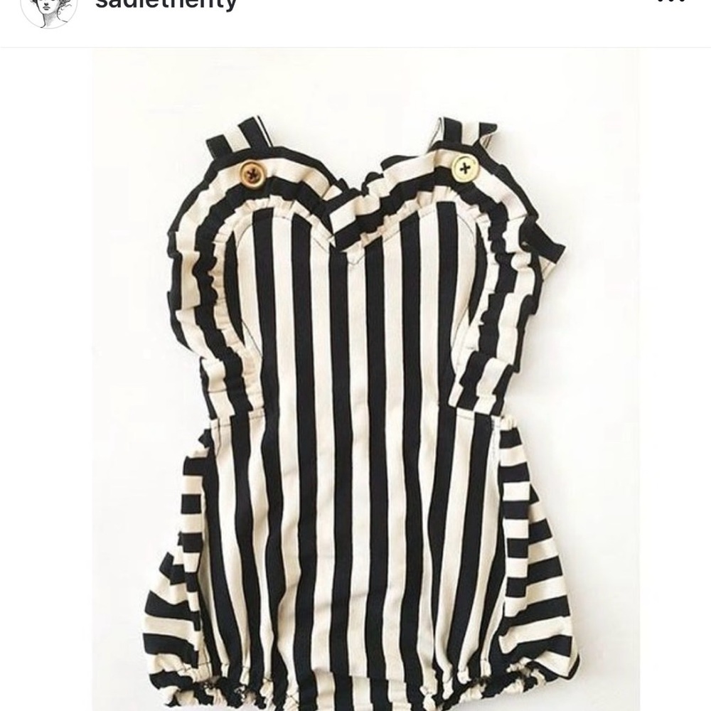Sadie Then Ty - Striped Ruffle Romper